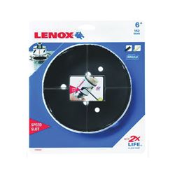 Lenox Speed Slot 2059707 Hole Saw, 6 in Dia, 1-5/8 in D Cutting, 4/6 TPI, HSS Cutting Edge 