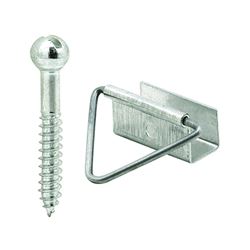 Make-2-Fit PL 7762 Bottom Latch, Aluminum, Mill, Silver, For: 7/16 in Screen Frame 
