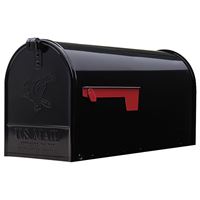 Gibraltar Mailboxes Elite Series E1600B00 Mailbox, 1475 cu-in Capacity, Galvanized Steel, Powder-Coated, 8.7 in W, Black 