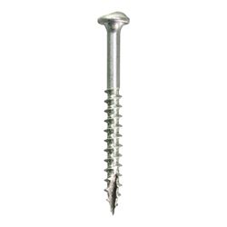 Kreg SML-C150 - 100 Pocket-Hole Screw, #8 Thread, 1-1/2 in L, Coarse Thread, Maxi-Loc Head, Square Drive, Carbon Steel 