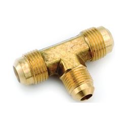 Anderson Metals 754059-060608 Tube Reducing Tee, 3/8 x 3/8 x 1/2 in, Flare, Brass, Pack of 5 