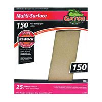 Gator 3262 Sanding Sheet, 11 in L, 9 in W, 150 Grit, Fine, Aluminum Oxide Abrasive 25 Pack
