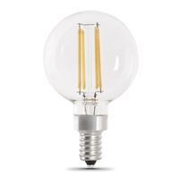 Feit Electric BPG1640/927CA/FIL/2 LED Lamp, Globe, G16-1/2 Lamp, 40 W Equivalent, E12 Lamp Base, Dimmable