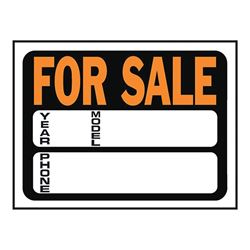 Hy-Ko Hy-Glo Series 3031 Identification Sign, For Sale, Fluorescent Orange Legend, Plastic, Pack of 10 