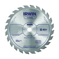 Irwin 15070 Circular Saw Blade, 10 in Dia, 5/8 in Arbor, 24-Teeth, Carbide Cutting Edge, Applicable Materials: Wood