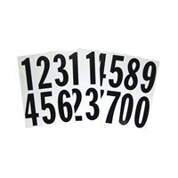 Hy-Ko MM-23N Packaged Number Set, 3 in H Character, Black Character, White Background, Vinyl, Pack of 10 