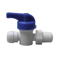 WATTS PL-3012 Stop Valve, 1/4 in Connection, Compression x MPT, 150 psi Pressure, Manual Actuator, CPVC Body 