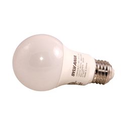 Sylvania 79704 LED Light Bulb, General Purpose, A19 Lamp, 60 W Equivalent, E26 Lamp Base, Frosted, Bright White Light 