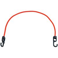 ProSource FH4034 Bungee Stretch Cord, 9 mm Dia, 48 in L, Polypropylene, Orange, Hook End 12 Pack