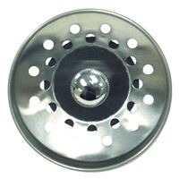 Danco 81092 Basket Strainer, 3-1/2 in Dia, Plastic/Stainless Steel, Chrome, For: Universal Lavatory and Sinks