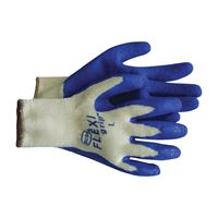 Boss 8426XL Protective Gloves, XL, Knit Wrist Cuff, Latex Coating, Blue