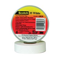 3M Temflex 1700CWHT Electrical Tape, 66 ft L, 3/4 in W, PVC Backing, White 