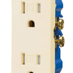 Eaton Wiring Devices TR1107LA-BOX Duplex Receptacle, 2 -Pole, 15 A, 125 V, Push-in, Side Wiring, NEMA: 5-15R 10 Pack 