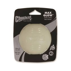 Chuckit! 32315 Dog Toy, XL, Max Glow, Natural Rubber, Glow White 
