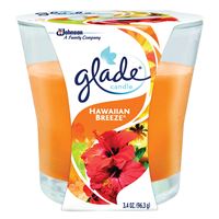 Glade 76956 Air Freshener Candle, 3.4 oz Jar, Hawaiian Breeze, Orange 6 Pack