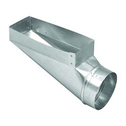 Imperial GV0664 End Boot, 3 in L, 10 in W, 6 in H, 30 Gauge, Galvanized 