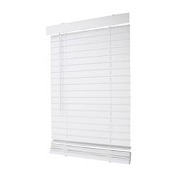 Simple Spaces FWMB-25 Blind, 72 in L, 23 in W, Faux Wood, White, Pack of 2 