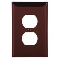 Eaton Wiring Devices 5132B-BOX Receptacle Wallplate, 4-1/2 in L, 2-3/4 in W, 1 -Gang, Nylon, Brown, High-Gloss 15 Pack 