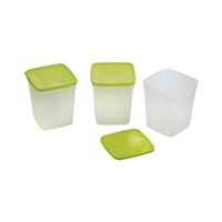 Arrow Plastic 4405 Storage Container, 1 qt Capacity, Plastic, Clear, 4-1/4 in L, 4-1/4 in W, 7-1/4 in H 6 Pack