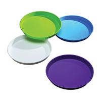 Arrow Plastic 00198 Round Serving Tray, Round, Plastic, Assorted, 15-3/4 in Dia 12 Pack
