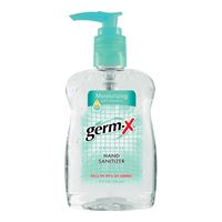 Germ-X 30694 Hand Sanitizer Clear, Floral, Clear, 8 oz Bottle, Pack of 12