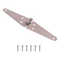 ProSource HSH-S04-C1PS Strap Hinge, 2 mm Thick Leaf, Brushed Stainless Steel, 180 Range of Motion 