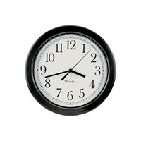 Westclox 46991A Clock, Round, Black Frame, Plastic Clock Face, Analog 