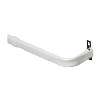 Kenney KN512 Curtain Rod, 1 in Dia, 48 to 86 in L, Steel, White 