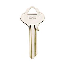 Hy-Ko 11010IN33 Key Blank, Brass, Nickel, For: ILCO Cabinet, House Locks and Padlocks, Pack of 10 