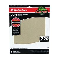 Gator 4443 Sanding Sheet, 11 in L, 9 in W, 220 Grit, Extra Fine, Aluminum Oxide Abrasive