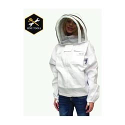Harvest Lane Honey CLOTHSJL-102 Beekeeper Jacket with Hood, L, Zipper, Polycotton, White 