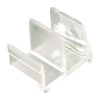 Prime-Line M 6111 Shower Door Bottom Guide, Sliding, Acrylic, Clear, For: 1/2 in Thick Panels 6 Pack 