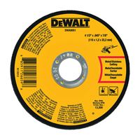 DeWALT DWA8051 Cutting Wheel, 4-1/2 in Dia, 29/64 in Thick, 7/8 in Arbor, Medium, Aluminum Oxide Abrasive 25 Pack
