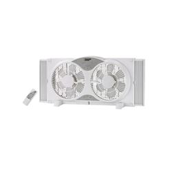 PowerZone BP2-9A Reversible Fan, 120 V, 9 in Dia Blade, 12-Blade, 3-Speed, Touch Panel and Remote Control, White 
