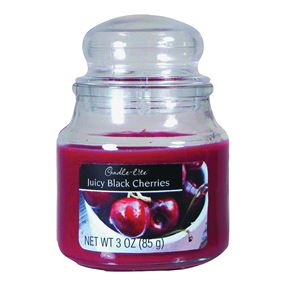CANDLE-LITE 3827565 Jar Candle, Juicy Black Cherries Fragrance, Burgundy Candle 6 Pack