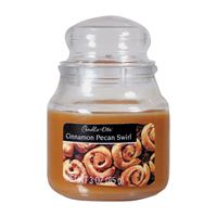 CANDLE-LITE 3827549 Jar Candle, Cinnamon Pecan Swirl Fragrance, Caramel Brown Candle 6 Pack 