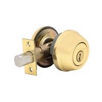 Kwikset 780LO3SMTRCALRCSK Deadbolt, Alike Key, Steel, Polished Brass, 2-3/8 to 2-3/4 in Backset, K3/SMT Keyway 