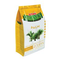 Jobes 09126 Palm Plant Organic Food Fertilizer with Biozome, 4 lb Bag, Granular, 4-2-4 N-P-K Ratio