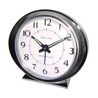 BABY BEN 11611QA Alarm Clock, Plastic Case, Silver Case 