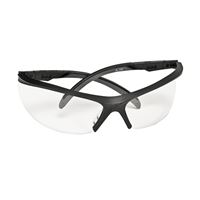 SAFETY WORKS 10083064 Safety Glasses, Anti-Fog Lens, Semi-Rimless Frame, Black Frame 