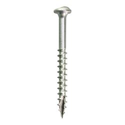 Kreg SML-C125 - 100 Pocket-Hole Screw, #8 Thread, 1-1/4 in L, Coarse Thread, Maxi-Loc Head, Square Drive, Carbon Steel 