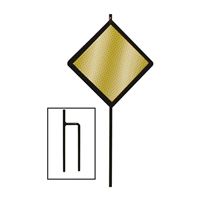 Hy-Ko DMD80048A Road Marker, Steel Post, 6 in H Reflector, Amber Reflector, Pack of 12 