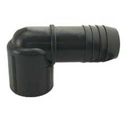 Boshart UPVCFRE-0705 Combination and Reducing Pipe Elbow, 3/4 x 1/2 in, Insert x FPT, 90 deg Angle, PVC, Black 