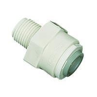 WATTS PL-3024 Pipe Adapter, 3/8 x 1/8 in, Compression x MPT, Plastic, 150 psi Pressure 