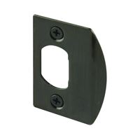 Defender Security E 2233 Door Strike Plate, 2-1/4 in L, 1-7/16 in W, Steel, Antique Brass