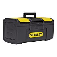 Stanley STST16410 Tool Box, 50 lb, Polypropylene, Black/Yellow, 3-Compartment