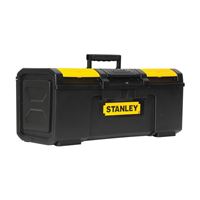 Stanley STST24410 Tool Box, 61 lb, Plastic, Black/Yellow, 3-Compartment 