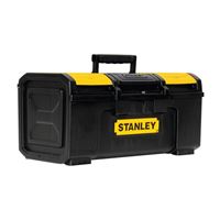 Stanley STST19410 Tool Box, 30 lb, Polypropylene, Black/Yellow, 3-Compartment 