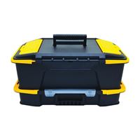 Stanley Click 'n' Connect Series STST19900 Tool Box, 30 lb, Plastic, Black/Yellow, 2-Drawer