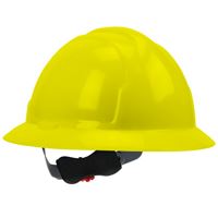 SAFETY WORKS SWX00359 Hard Hat, 4-Point Textile Suspension, HDPE Shell, Yellow, Class: E